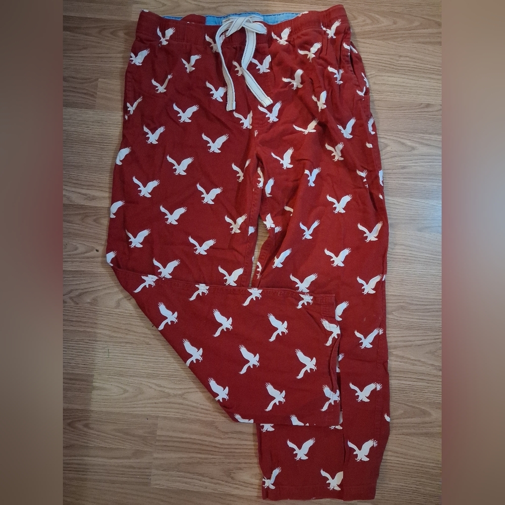 AMERICAN EAGLE OUTFITTERS Lounge Pants. Mens. Size Large Red & White